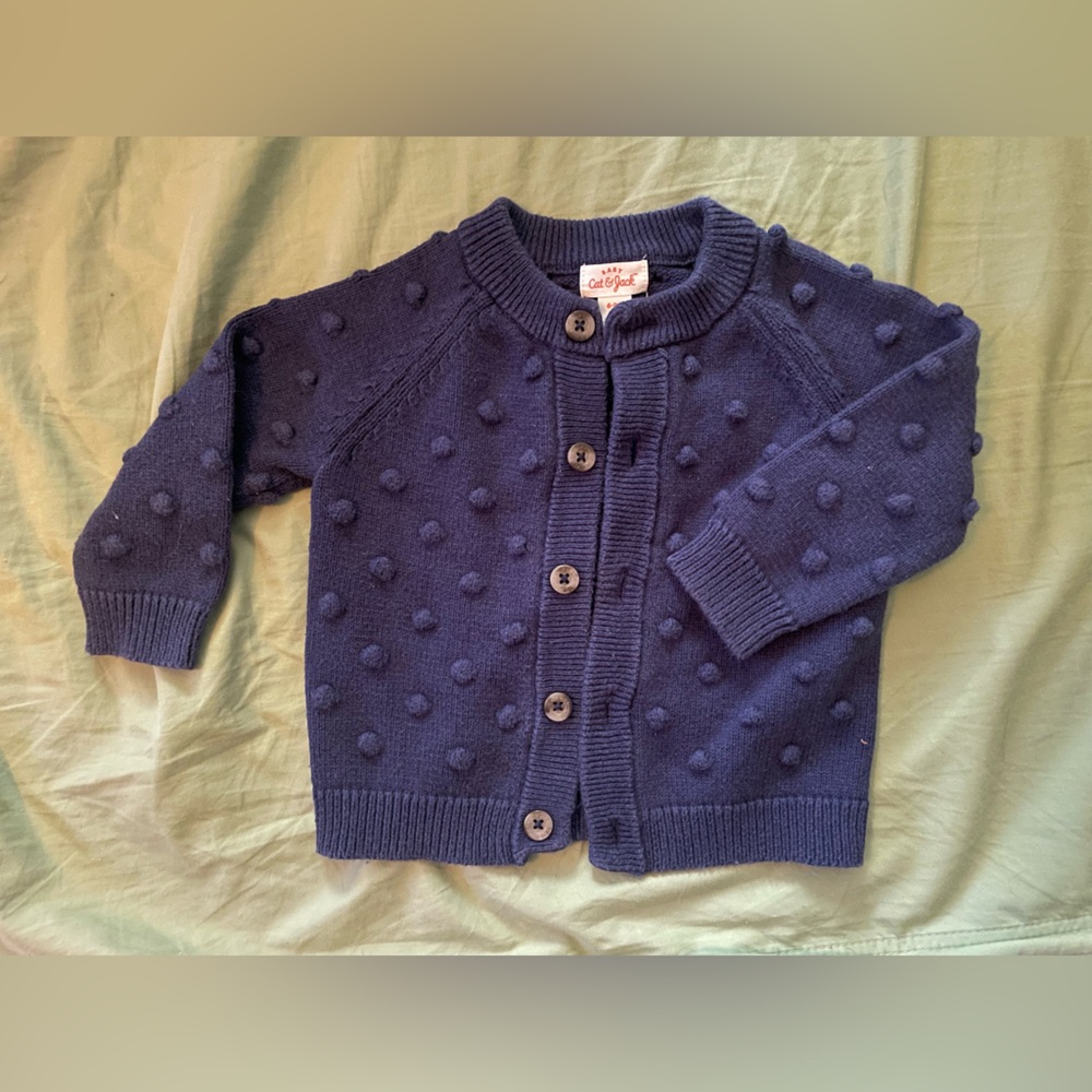 Cat & Jack Navy Blue Textured Sweater